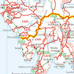 XYZ Maps XYZ Postcode District Map - (D11) - UK White Background digital map