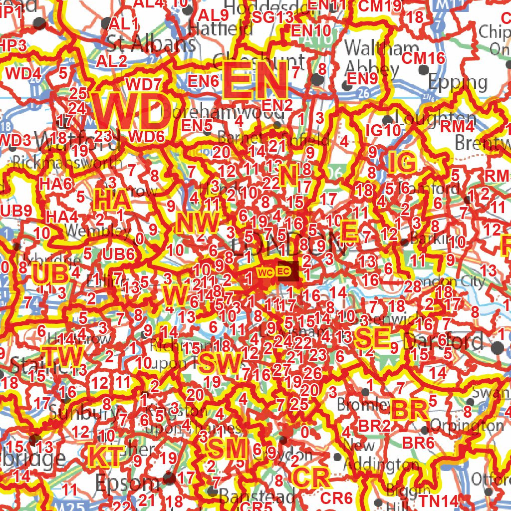 Xyz Postcode District Map D11 Uk White Background By Xyz Maps Avenza Maps