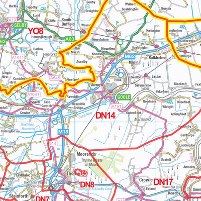 XYZ Maps XYZ Postcode District Map - (D4) - North England digital map