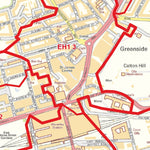 XYZ Maps XYZ Postcode Sector Map - (C6) - Edinburgh City Centre digital map