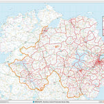 XYZ Maps XYZ Postcode Sector Map - (S14) - Northern Ireland digital map