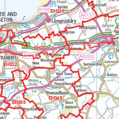 XYZ Maps XYZ Postcode Sector Map - (S18) - Scottish Central Belt East digital map