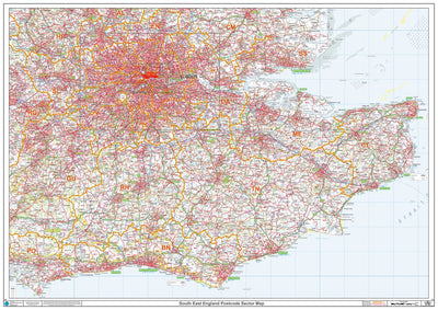 XYZ Maps XYZ Postcode Sector Map - (S4) - SE England digital map
