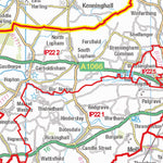 XYZ Maps XYZ Postcode Sector Map - (S8) - The Fens digital map