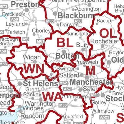 XYZ Maps XYZ UK Postcode Area Map - (AR3) digital map