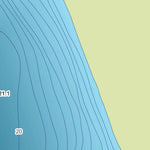 Zecs Québec Carte bathymétrique du deuxième lac des Marais de la zec Lac-au-Sable (2023) digital map