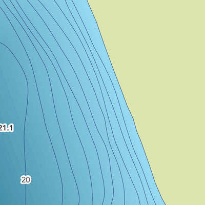 Zecs Québec Carte bathymétrique du deuxième lac des Marais de la zec Lac-au-Sable (2023) digital map