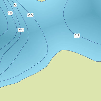 Zecs Québec Carte bathymétrique du lac à l'Est de la zec Lac-au-Sable (2023) digital map