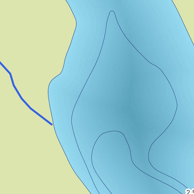 Zecs Québec Carte bathymétrique du lac Ango de la zec Owen (2023) digital map