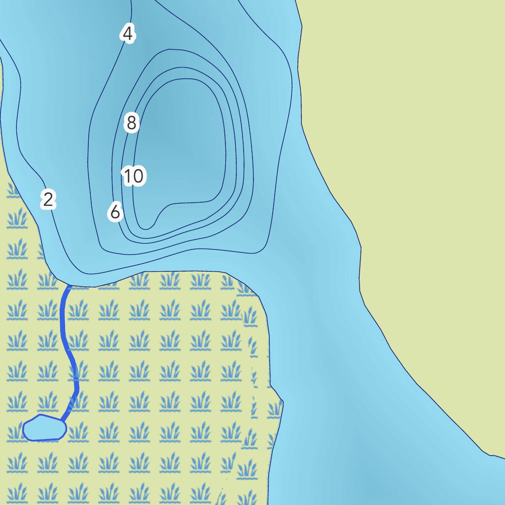 Carte bathymétrique du lac au Bouleau de la zec LacauSable (2023) Map