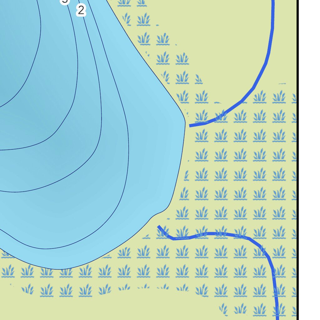 Carte bathymétrique du lac aux Goélands de la zec La Lièvre (2023) Map