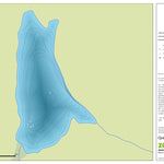 Zecs Québec Carte bathymétrique du lac aux Pierres de la zec Wessonneau (2023) digital map