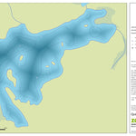 Zecs Québec Carte bathymétrique du lac Baril de la zec Wessonneau (2023) digital map