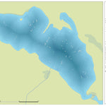 Zecs Québec Carte bathymétrique du lac Benwah de la zec Dumoine (2023) digital map