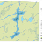 Zecs Québec Carte bathymétrique du lac Biard de la zec Borgia (2023) digital map