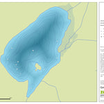 Zecs Québec Carte bathymétrique du lac Boiteau de la zec Tawachiche (2023) digital map