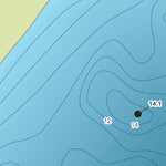 Zecs Québec Carte bathymétrique du lac Côte-à-Côte de la zec des Martres (2023) digital map