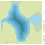 Zecs Québec Carte bathymétrique du lac de l'Élan de la zec Chapeau-de-Paille (2023) digital map