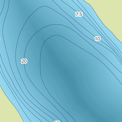 Zecs Québec Carte bathymétrique du lac des Panses de la zec Lac-au-Sable (2023) digital map