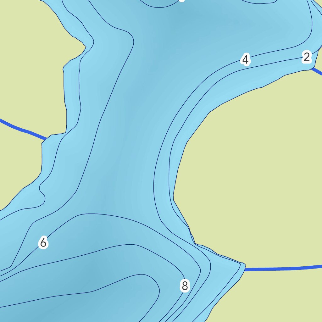 Carte bathymétrique du lac des Sept Îles de la zec des Anses (2023) Map