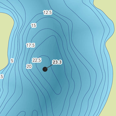 Zecs Québec Carte bathymétrique du lac du Coucou de la zec Rivière-Blanche (2023) digital map