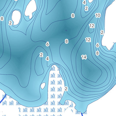 Zecs Québec Carte bathymétrique du lac Ecarte de la zec Kiskissink (2023) digital map
