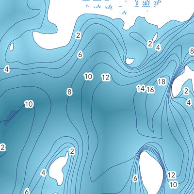 Zecs Québec Carte bathymétrique du lac Ecarte de la zec Kiskissink (2023) digital map