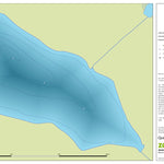 Zecs Québec Carte bathymétrique du lac Fondateur de la zec Menokeosawin (2023) digital map