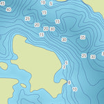 Zecs Québec Carte bathymétrique du lac Maganasipi de la zec Restigo (2023) digital map