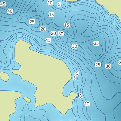 Zecs Québec Carte bathymétrique du lac Maganasipi de la zec Restigo (2023) digital map