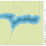 Zecs Québec Carte bathymétrique du lac Michaux de la zec Borgia (2023) digital map