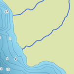 Zecs Québec Carte bathymétrique du lac Mistigougèche de la zec Bas-Saint-Laurent (2023) digital map