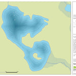Zecs Québec Carte bathymétrique du lac Powasson de la zec Wessonneau (2023) digital map