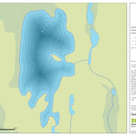 Zecs Québec Carte bathymétrique du lac Sunset de la zec Menokeosawin (2023) digital map