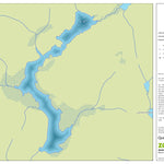 Zecs Québec Carte bathymétrique du lac Terrien de la zec Tawachiche (2023) digital map