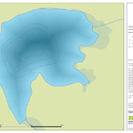 Zecs Québec Carte bathymétrique du troisième lac Gagnon de la zec Tawachiche (2023) digital map