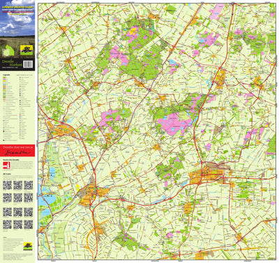 Zuidwest Drenthe kaart Fietsknooppuntenkaart Zuidwest Drenthe digital map